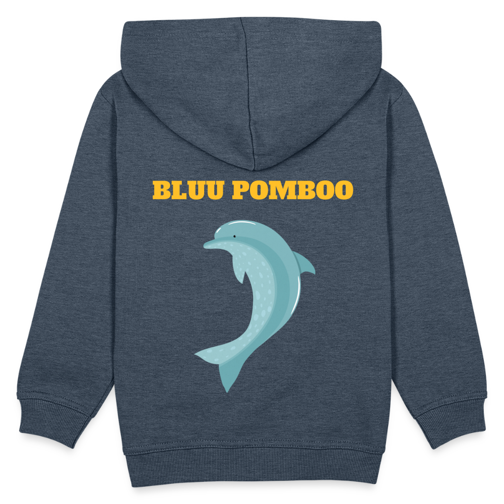 BLUU POMBOO Kinder Premium Hoodie - Jeansblau