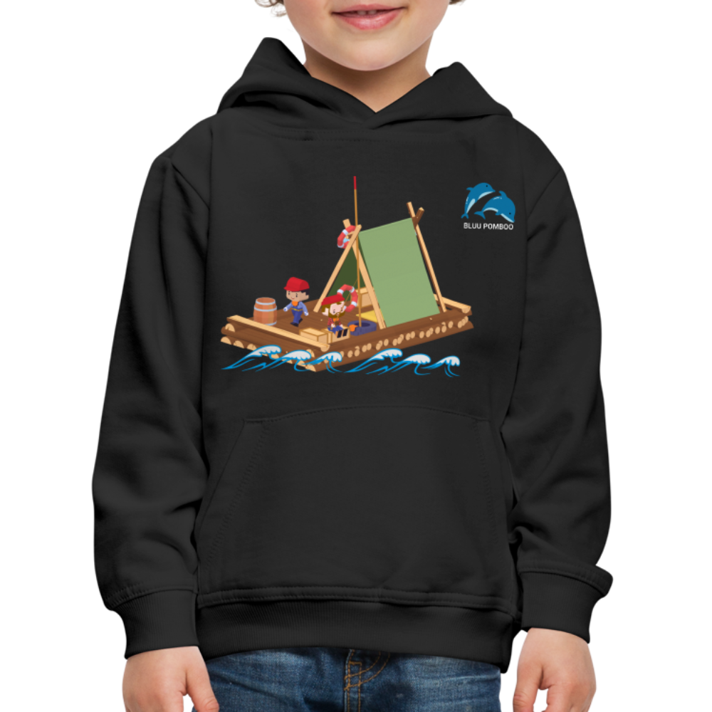 BLUU POMBOO Kinder Premium Hoodie - Schwarz