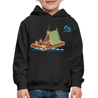 BLUU POMBOO Kinder Premium Hoodie - Schwarz