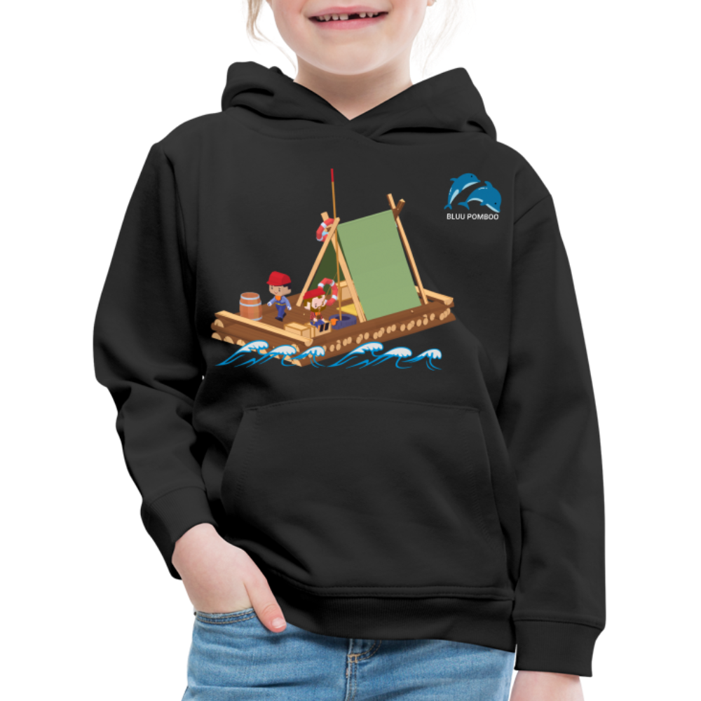 BLUU POMBOO Kinder Premium Hoodie - Schwarz