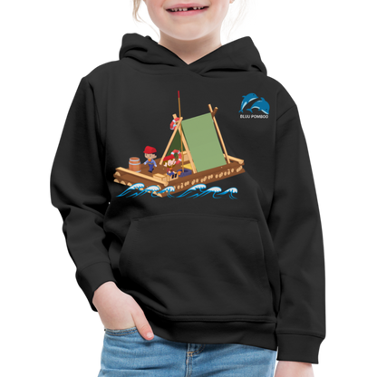 BLUU POMBOO Kinder Premium Hoodie - Schwarz