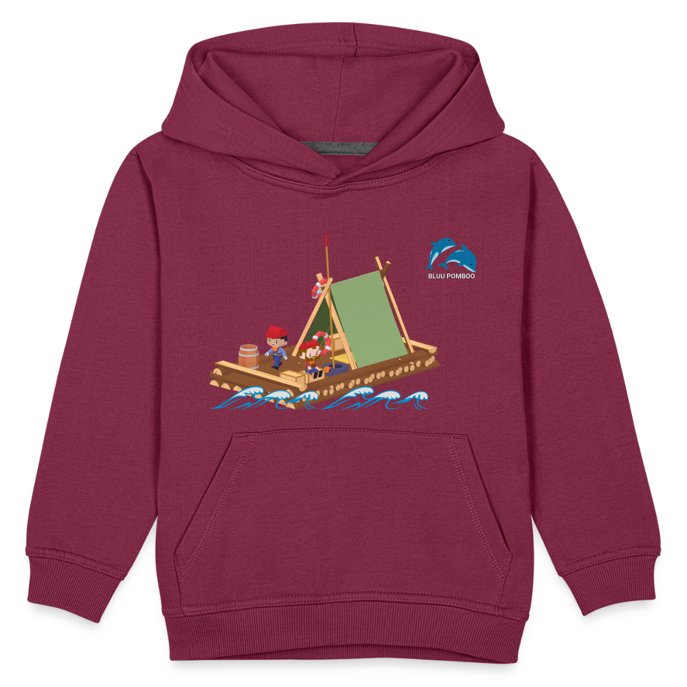 BLUU POMBOO Kinder Premium Hoodie - Bordeaux