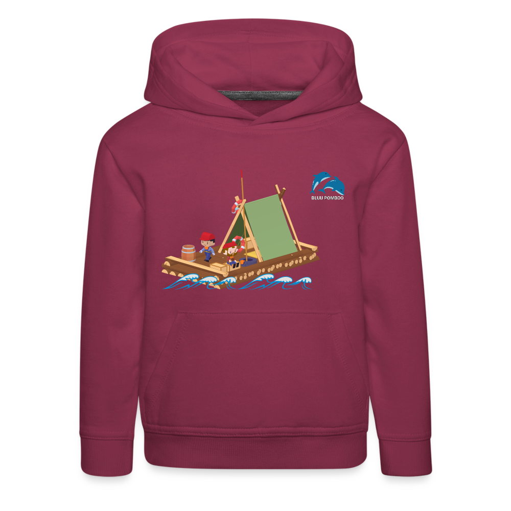 BLUU POMBOO Kinder Premium Hoodie - Bordeaux