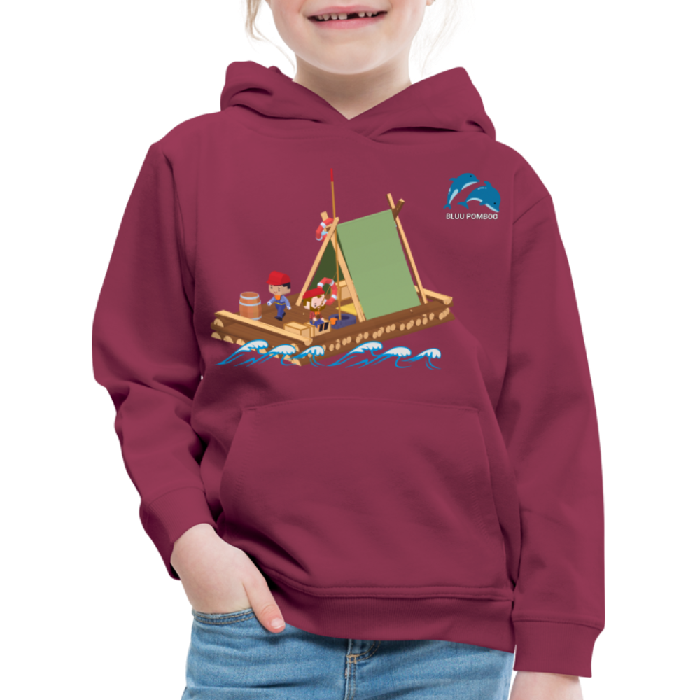 BLUU POMBOO Kinder Premium Hoodie - Bordeaux