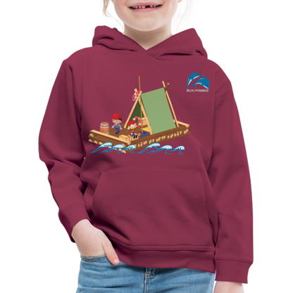 BLUU POMBOO Kinder Premium Hoodie - Bordeaux