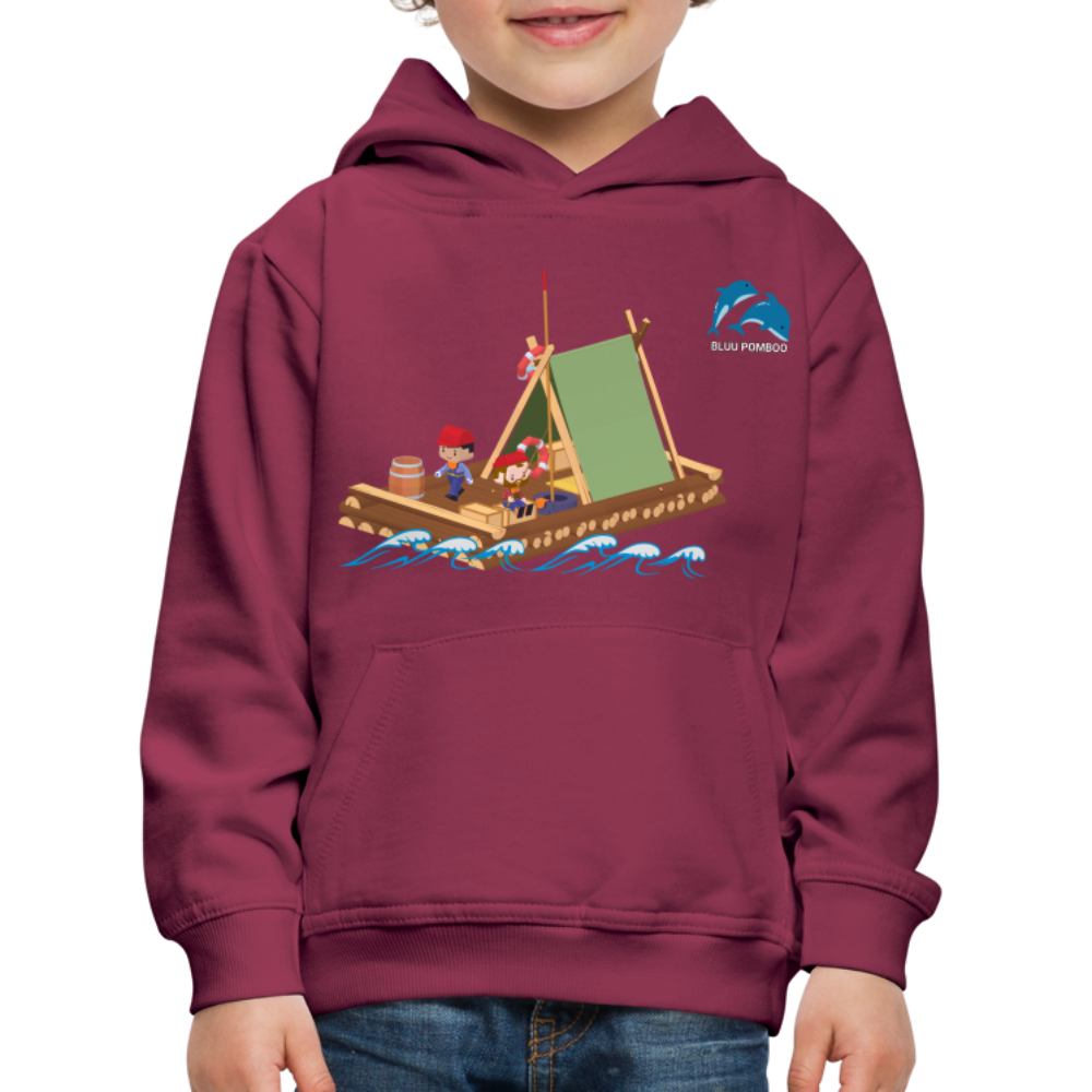 BLUU POMBOO Kinder Premium Hoodie - Bordeaux