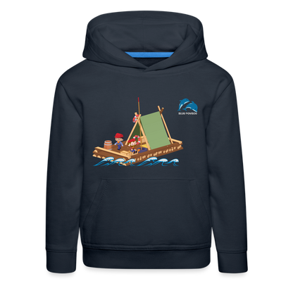 BLUU POMBOO Kinder Premium Hoodie - Navy