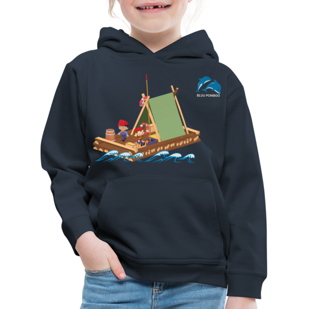 BLUU POMBOO Kinder Premium Hoodie - Navy