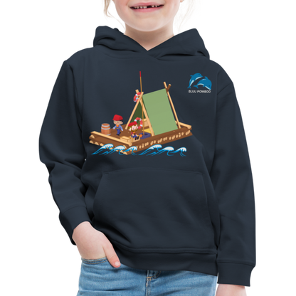 BLUU POMBOO Kinder Premium Hoodie - Navy