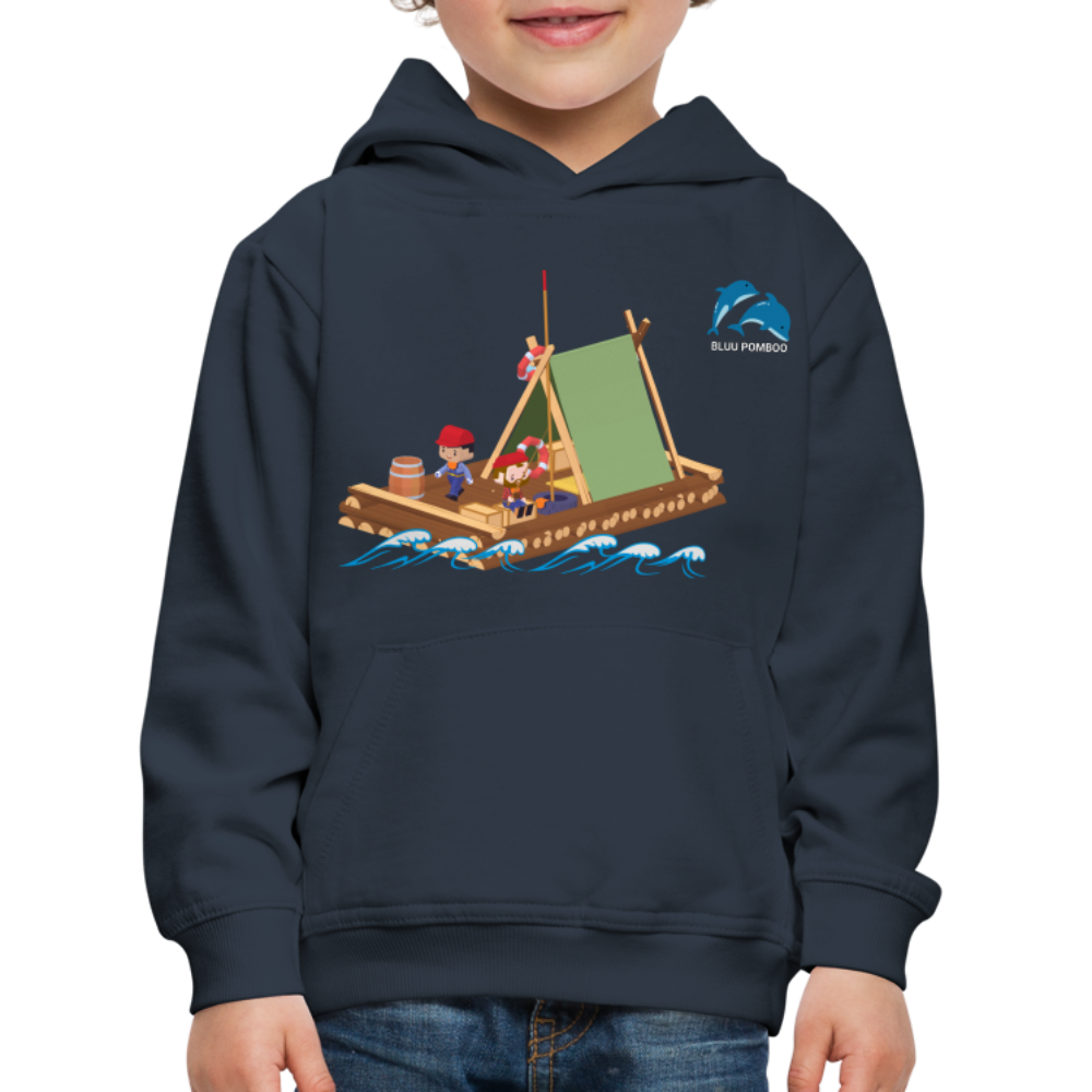 BLUU POMBOO Kinder Premium Hoodie - Navy