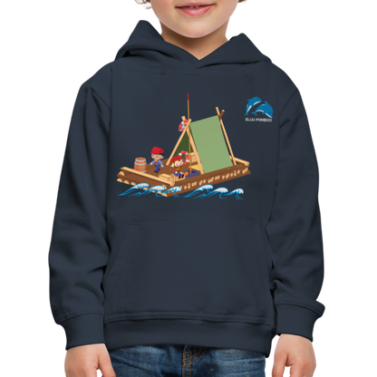 BLUU POMBOO Kinder Premium Hoodie - Navy