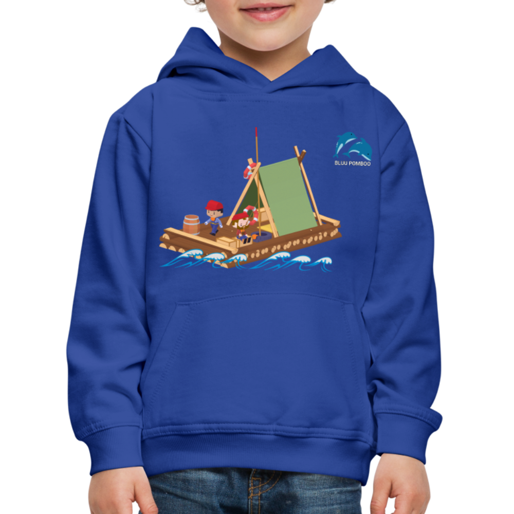 BLUU POMBOO Kinder Premium Hoodie - Royalblau