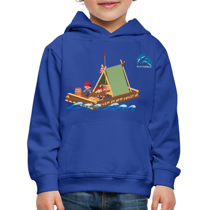 BLUU POMBOO Kinder Premium Hoodie - Royalblau