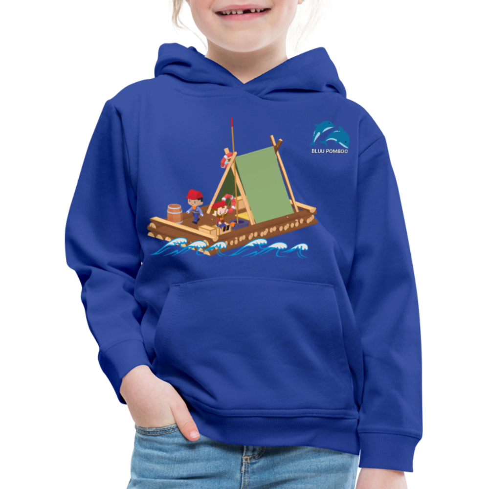 BLUU POMBOO Kinder Premium Hoodie - Royalblau