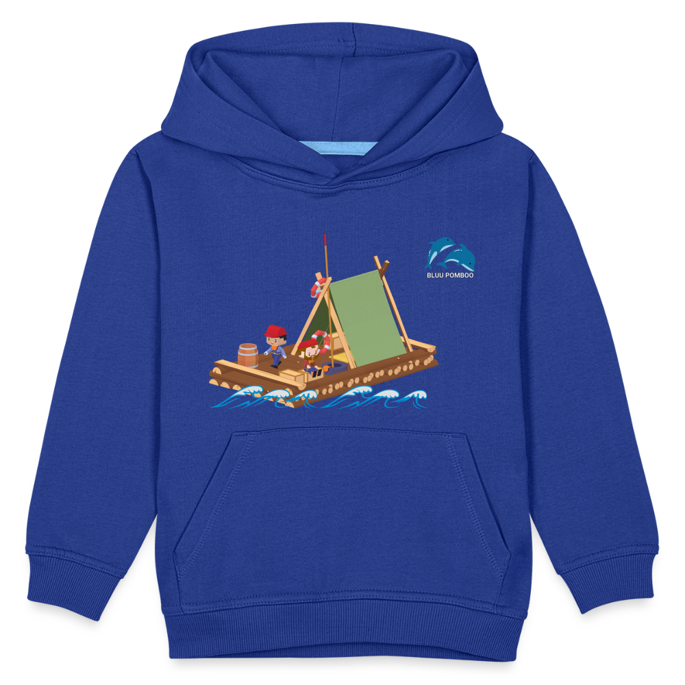 BLUU POMBOO Kinder Premium Hoodie - Royalblau