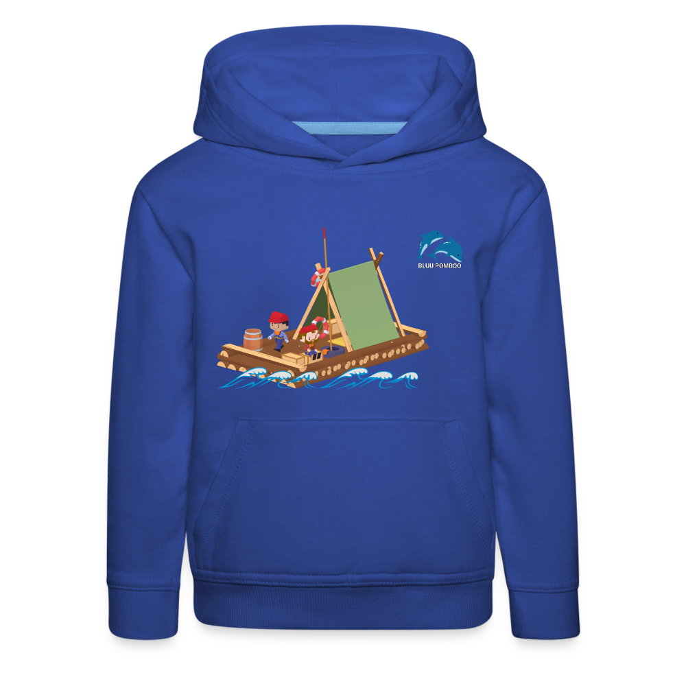 BLUU POMBOO Kinder Premium Hoodie - Royalblau