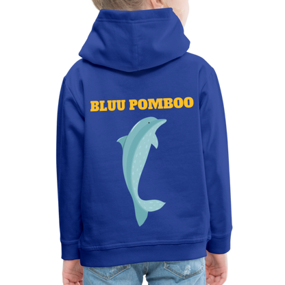 BLUU POMBOO Kinder Premium Hoodie - Royalblau