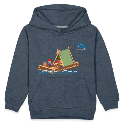 BLUU POMBOO Kinder Premium Hoodie - Jeansblau