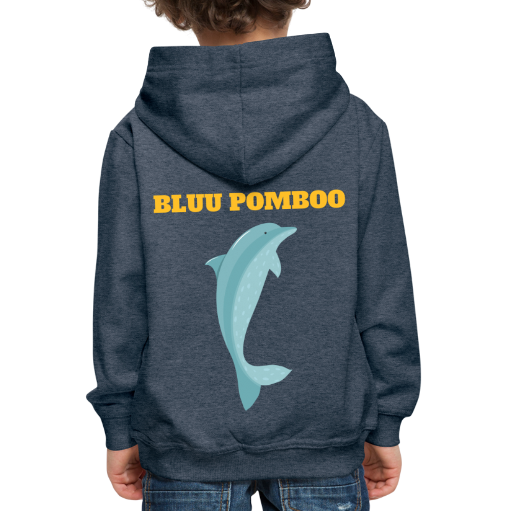 BLUU POMBOO Kinder Premium Hoodie - Jeansblau