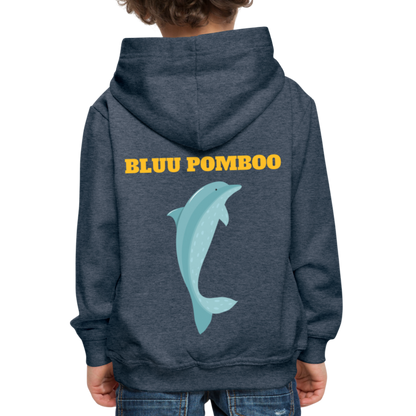 BLUU POMBOO Kinder Premium Hoodie - Jeansblau