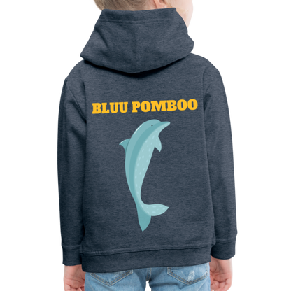 BLUU POMBOO Kinder Premium Hoodie - Jeansblau