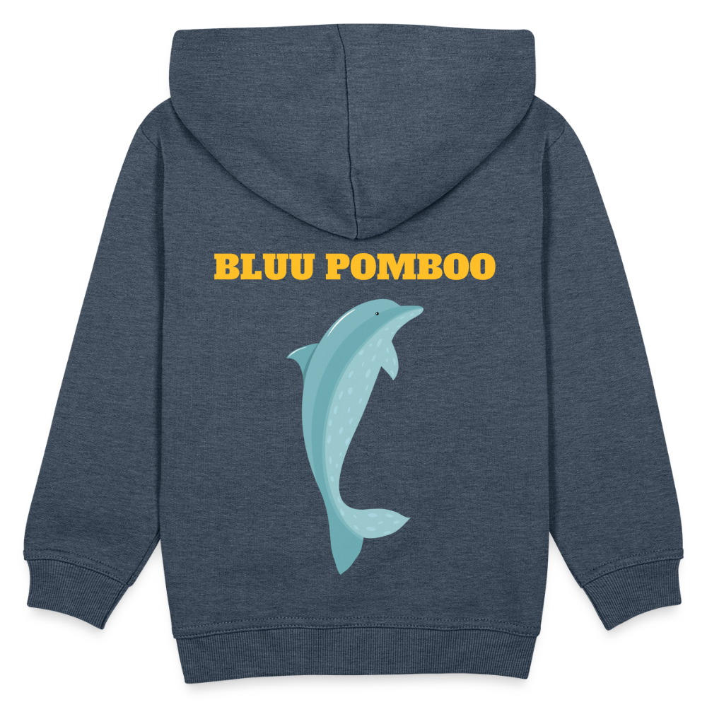 BLUU POMBOO Kinder Premium Hoodie - Jeansblau