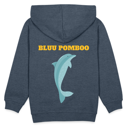 BLUU POMBOO Kinder Premium Hoodie - Jeansblau