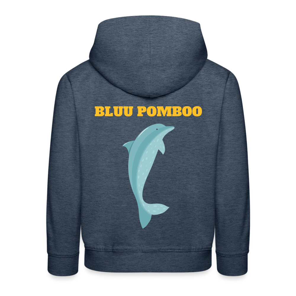 BLUU POMBOO Kinder Premium Hoodie - Jeansblau