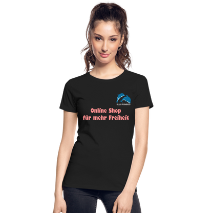 BLUU POMBOO Frauen Premium Bio T-Shirt - Schwarz