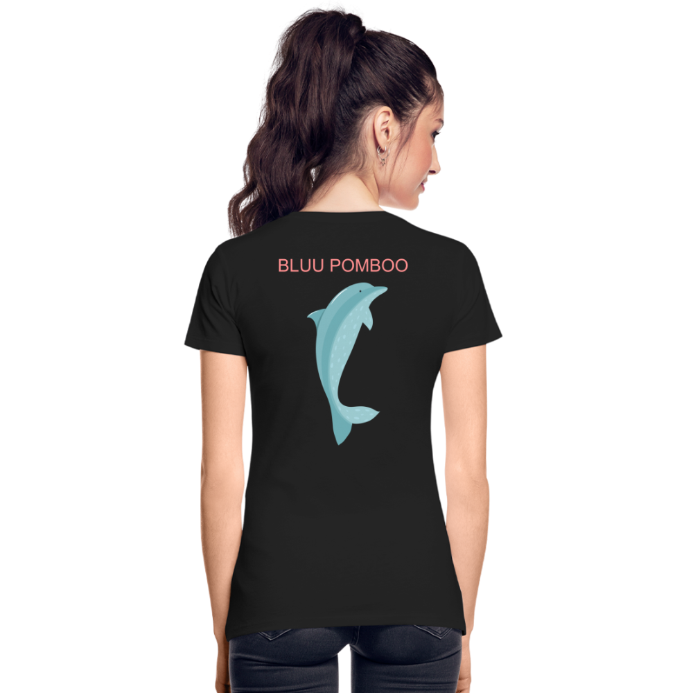 BLUU POMBOO Frauen Premium Bio T-Shirt - Schwarz