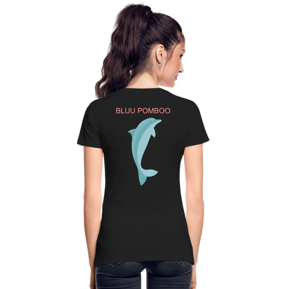 BLUU POMBOO Frauen Premium Bio T-Shirt - Schwarz