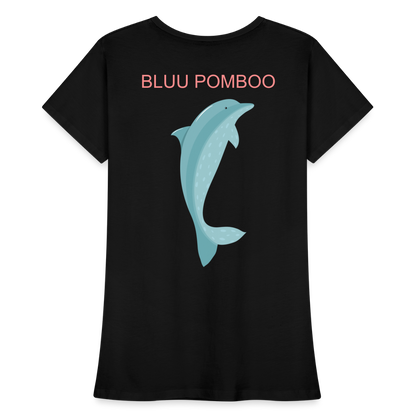 BLUU POMBOO Frauen Premium Bio T-Shirt - Schwarz