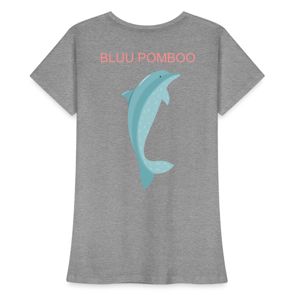 BLUU POMBOO Frauen Premium Bio T-Shirt - Grau meliert