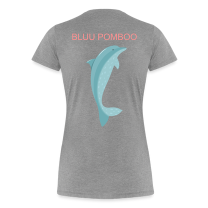 BLUU POMBOO Frauen Premium Bio T-Shirt - Grau meliert