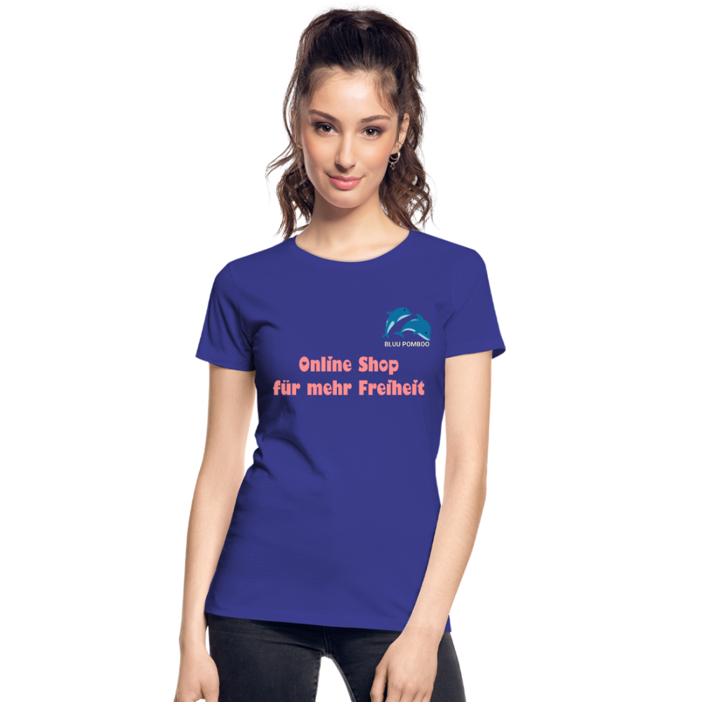 BLUU POMBOO Frauen Premium Bio T-Shirt - Königsblau