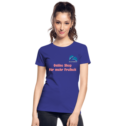 BLUU POMBOO Frauen Premium Bio T-Shirt - Königsblau