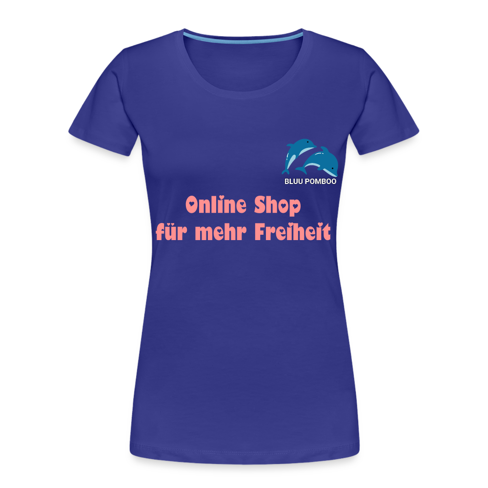 BLUU POMBOO Frauen Premium Bio T-Shirt - Königsblau