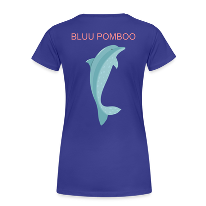 BLUU POMBOO Frauen Premium Bio T-Shirt - Königsblau