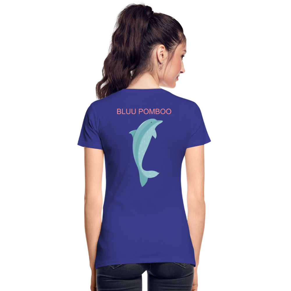 BLUU POMBOO Frauen Premium Bio T-Shirt - Königsblau