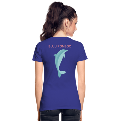 BLUU POMBOO Frauen Premium Bio T-Shirt - Königsblau