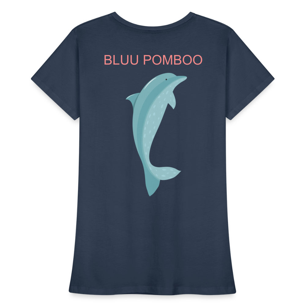 BLUU POMBOO Frauen Premium Bio T-Shirt - Navy