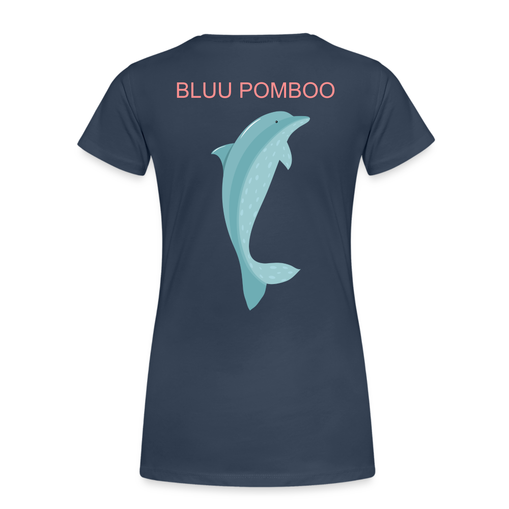 BLUU POMBOO Frauen Premium Bio T-Shirt - Navy