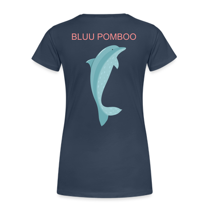 BLUU POMBOO Frauen Premium Bio T-Shirt - Navy