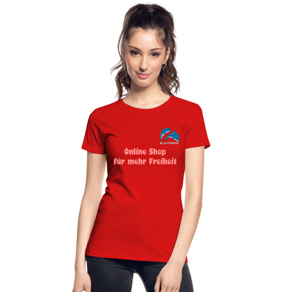 BLUU POMBOO Frauen Premium Bio T-Shirt - Rot