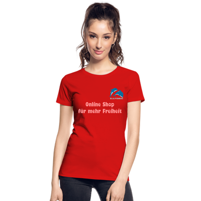 BLUU POMBOO Frauen Premium Bio T-Shirt - Rot