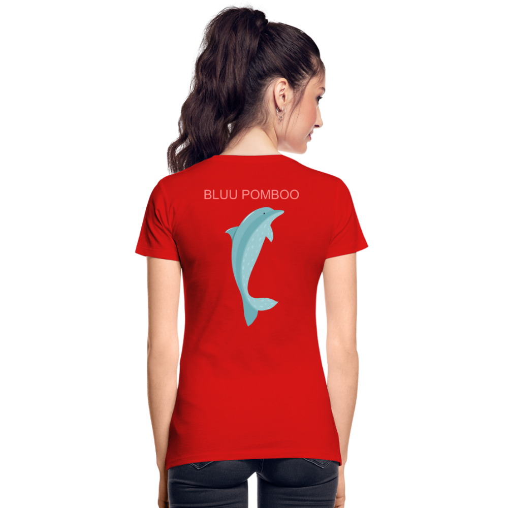 BLUU POMBOO Frauen Premium Bio T-Shirt - Rot