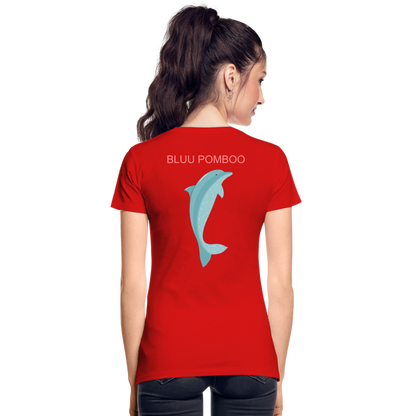 BLUU POMBOO Frauen Premium Bio T-Shirt - Rot