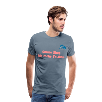 BLUU POMBOO Männer Premium T-Shirt - Blaugrau