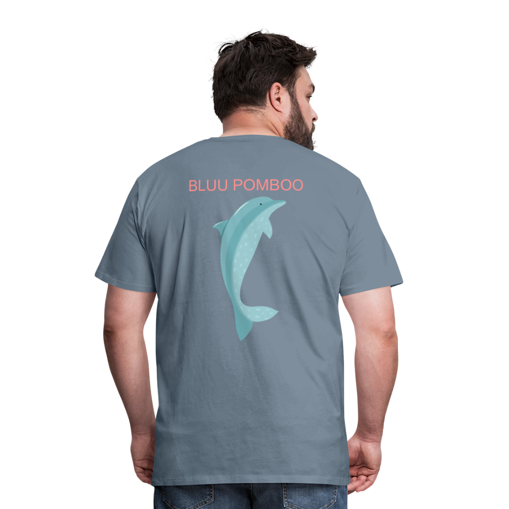 BLUU POMBOO Männer Premium T-Shirt - Blaugrau