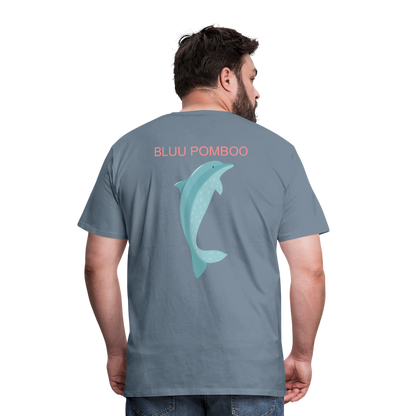 BLUU POMBOO Männer Premium T-Shirt - Blaugrau